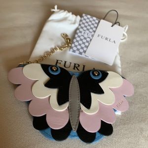 Furla butterfly leather key/coin pouch